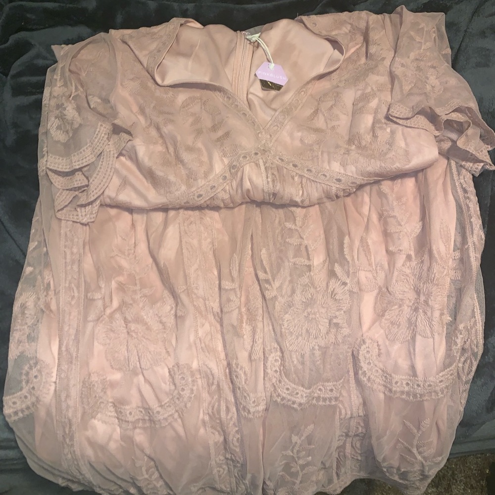 Pink blush maternity or party dress